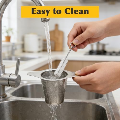 2 Pack 304 Stainless Steel Tea Infuser with Lid, Extra Fine Mesh Loose
