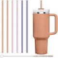 HALM Stanley Quencher Tumbler Glass Straws 3 Pastel Colors Pink Purple