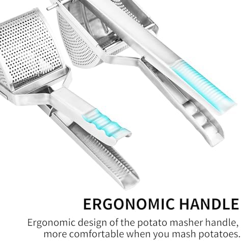 Potato Ricer Stainless Steel, Heavy-Duty Potato Masher with Multi-Hole
