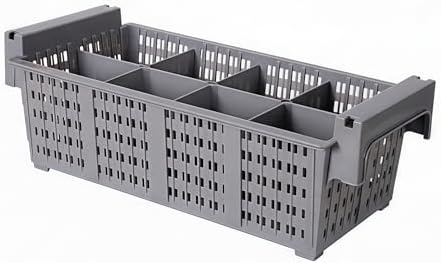 1-Piece Commercial Dishwasher Rack, Silverware Drying Basket with 8