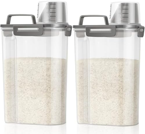 TBMax Rice Container Cereal Storage Container 2 Pack 5 Lbs, Kitchen