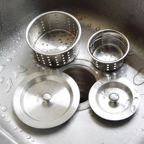 Kitchen Sink Strainer Cover, Stainless Steel Sink Drain Basket