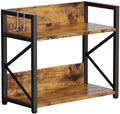 RUILALIFE 2 Tier Counter Shelf Organizer, Medium, Rustic Brown