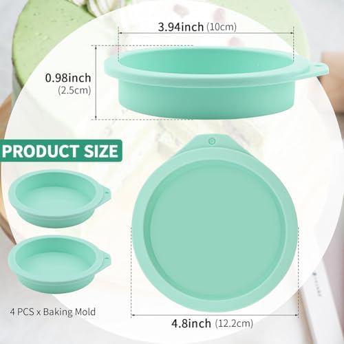 4Pcs Air Fryer Egg Mold, Silicone Egg Bites Molds for Baking Muffin