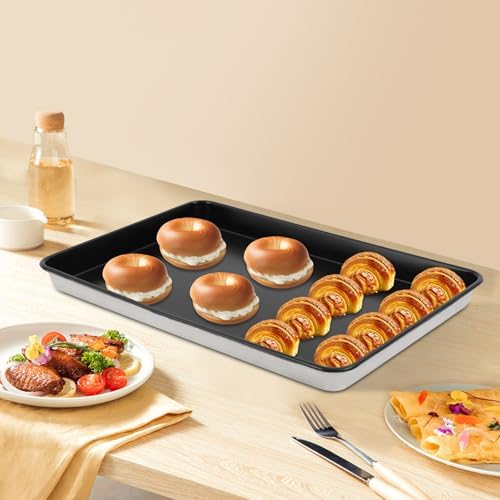 Bakeware Cookie Pan Set, Kitchen Oven Baking Pan Nonstick Carbon