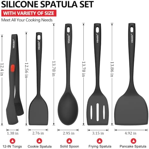 5-Piece Silicone Spatula Turner Set