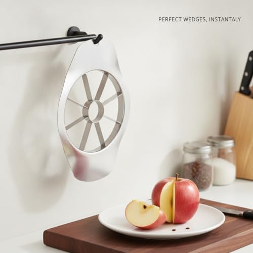 Apple Slicer Corer, Stainless Steel Fruit Cutter for Uniform Wedges