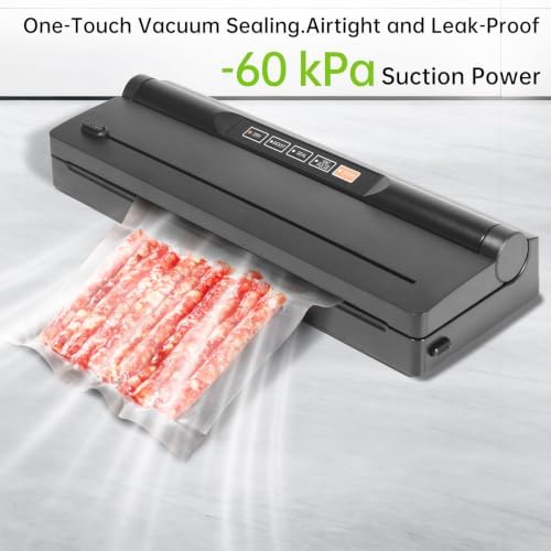 Black VS6615H Vacuum Sealer Machine, 60KPa