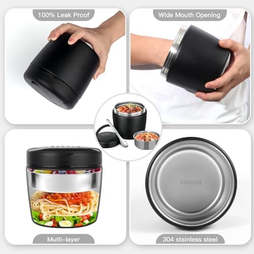 Thermo for Hot Food 40oz, Vacuum Insulated Food Jar for Adults