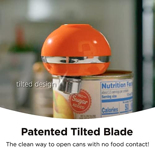Kitchen Mama Mini Electric Can Opener Smooth Edge, Orange