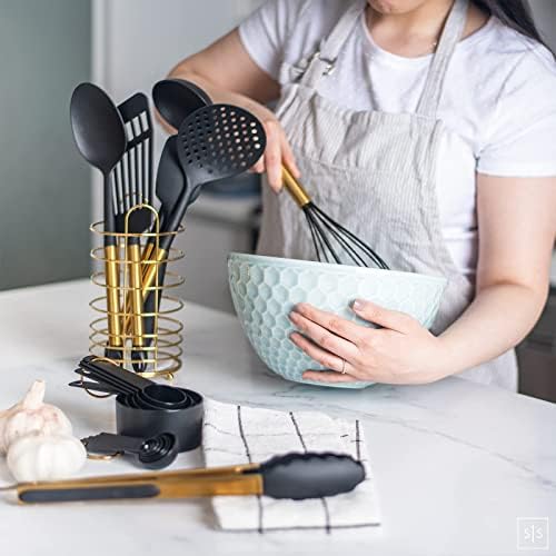 Black and Gold Kitchen Utensil Set, 18-Piece