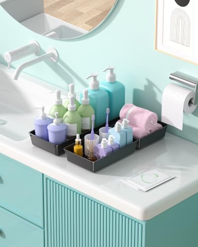 10 Pack Large Size Plastic Drawer Organizers Set, 3 Sizes Desk Drawer