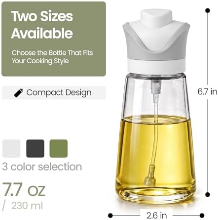 Olive Oil Dispenser, 7.7 oz Glass, Set of 2