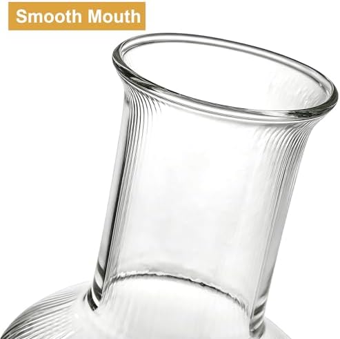 Bekith 2 Set 25 OZ Bedside Night Water Carafe with Tumbler Glass