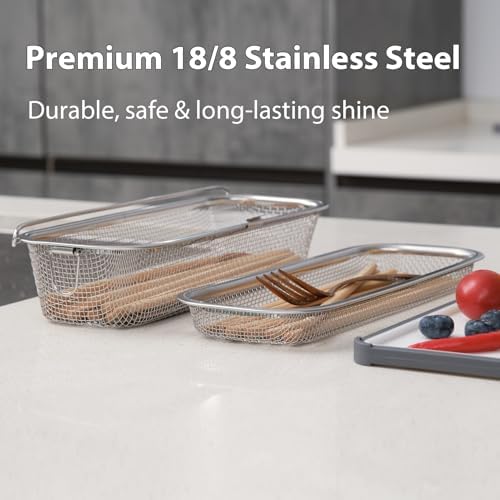 Dishwasher Basket, 18/8 Food-Grade Stainless Steel Dishwasher Basket