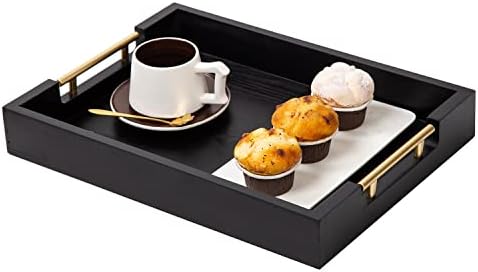 Decorative Coffee Table Ottoman Trays Modern Wood Elegant 16"x12"