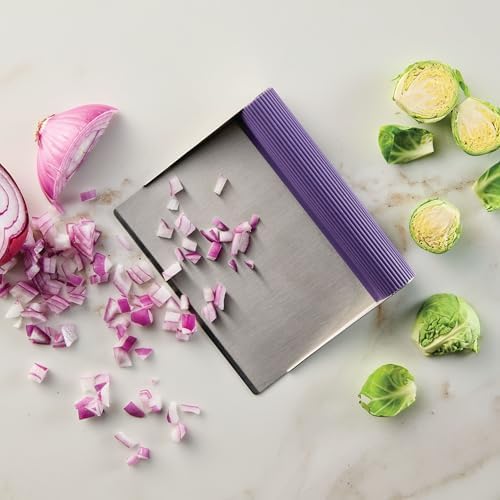 Rachael Ray Stainless Steel Pastry Scraper, Purple
