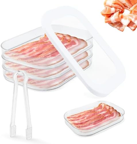 Deli Meat Container for Fridge, 3 Tier Stackable Clear Deli Meats