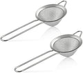 E-far Fine Mesh Strainer Set of 2, 3.3 Inches Stainless Steel Tea