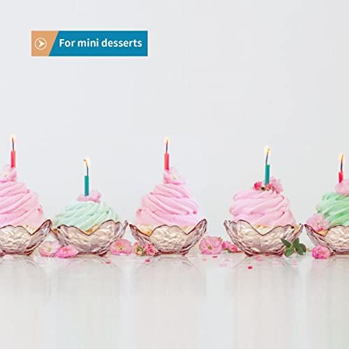 8 Pcs Glass Sakura Soy Sauce Dishes, Cute Mini Dessert Bowls