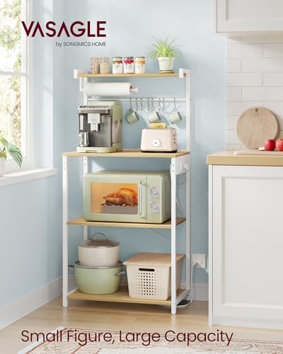 VASAGLE 4-Tier Kitchen Bakers Rack, 23.6-Inch Wide