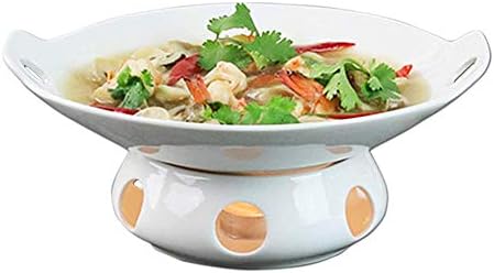 Kimmyer 12 Inch Buffet Casserole Dish, Ceramic Chafer