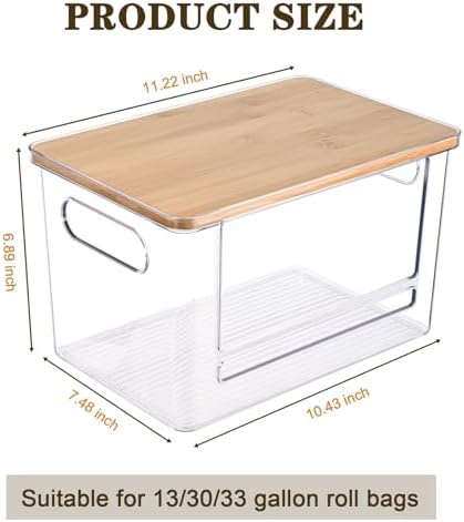 Trash Bag Dispenser Under Sink Organizer for Pantry, Kitchen