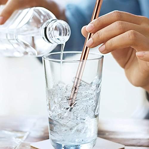 7 Pcs 8.5" Reusable Boba Drinking Straws 304 Stainless Steel Straws
