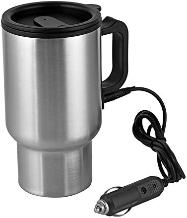 12V Car Heating Cup Car Heated Mug, 450ml Stainless Steel Travel