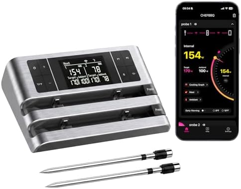 Wireless Smart Meat Thermometer, Dual-Sensor Probe