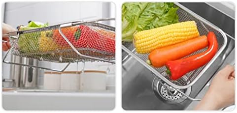 Strainer Basket, Stainless Steel Expandable Over the Sink Colander