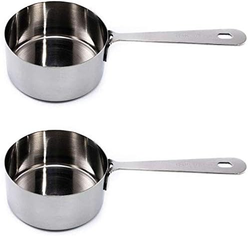 Honey Bear Kitchen 1/2 Cup 120 ml Measuring Scoop Cups, Polished Stainless Steel - Image 3
