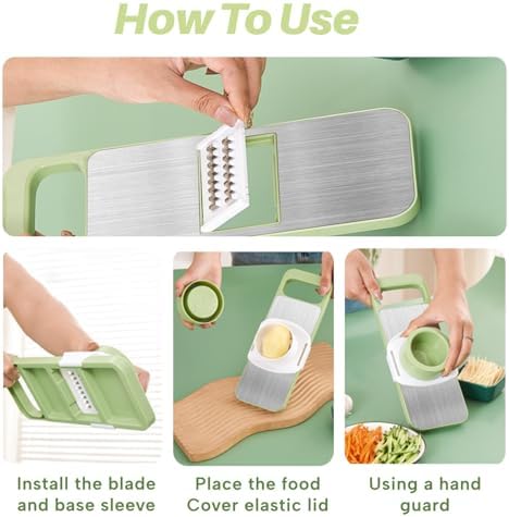 6-in-1 Stainless Steel Mandoline Slicer