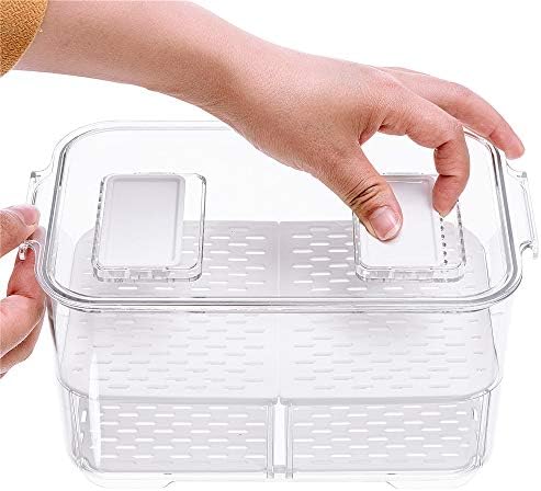 SANNO Produce Saver Containers for Refrigerator, Containers Produce