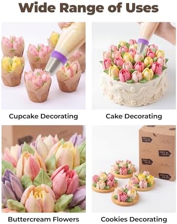 Bake Choice 46 Pcs Russian Piping Tips Set, Stainless Steel