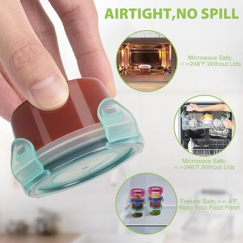Freshmage 2.7 oz Salad Dressing Container to Go with Leakproof Lids