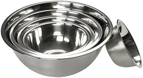Chef Craft Brushed Mixing Bowl, 5-Quart, Stainless Steel