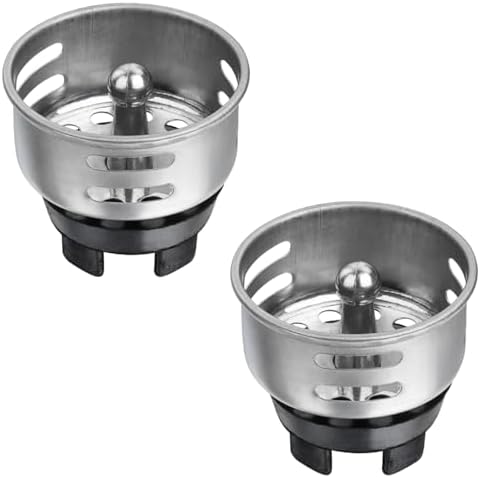 Small Basket Strainer for 2-inch Sink Drain, 2 Pack