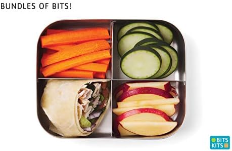 Bits Kits Stainless Steel Bento Box Lunch and Snack Container, 4