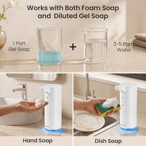 GentleJet EasyFoam Automatic Foaming Soap Dispenser, 304 Stainless