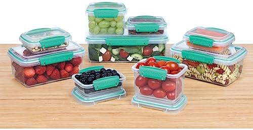 Sistema 18-Piece Food Storage Containers, Clear/Blue