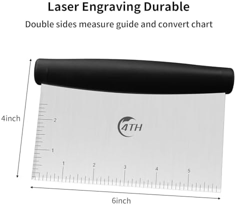 Stainless Steel Dough Bench Scraper & Chopper, Pastry Cutter for