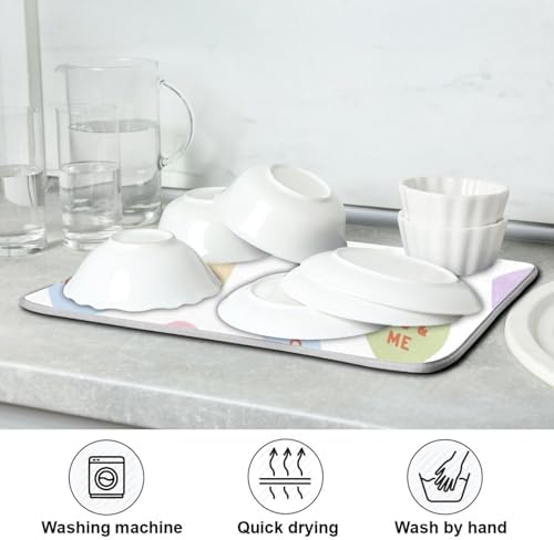 OTVEE Dish Drying Mat for Kitchen Counter Absorbent Heat Resistant