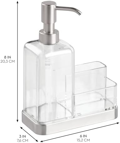 iDesign 67080 Forma Plastic Soap Pump with Caddy