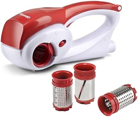 Cushore Electric Hard Cheese Grater, CES03D, Red