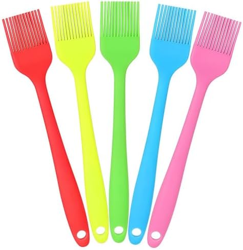 Silicone Basting Pastry Brush, 5 PCS Heat Resistant Food Brush Set