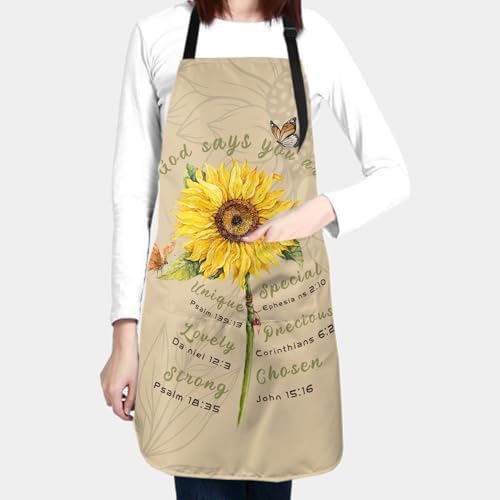 Stain Resistant Apron Adjustable Neck Pockets for Unisex Adults Women