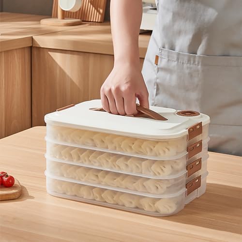 WUWEOT 4-layer Food Storage Container, Refrigerator Organizer Bin