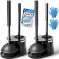 FORASTO 2Pack Toilet Brush and Plunger Set