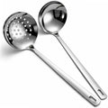 Berglander Slotted Spoons and Kitchen Ladle Spoon Set 2 Pcs, Stainless